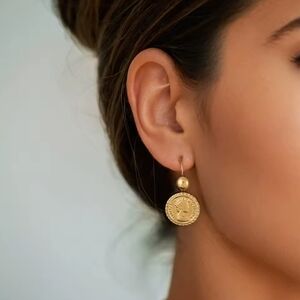 New Non Tarnish Coin Earrings
